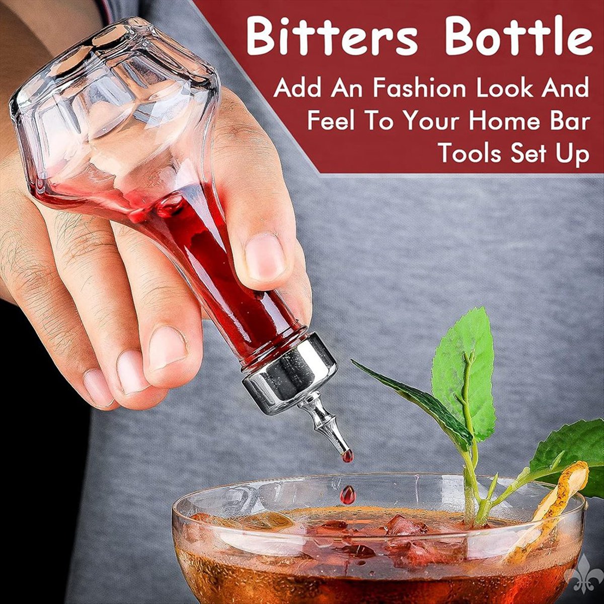 Bitters Bottle Set - A75K 6-delige bittersflesjesset van 50ml/1.6oz glazen