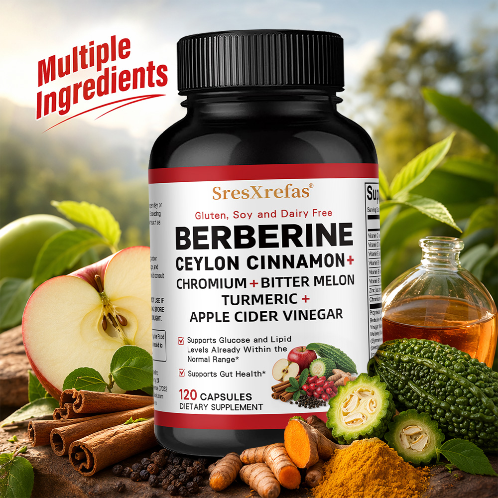 Bitters Bottle Set - Berberine Ceylon Kaneel Chroom Kurkuma Appelazijn