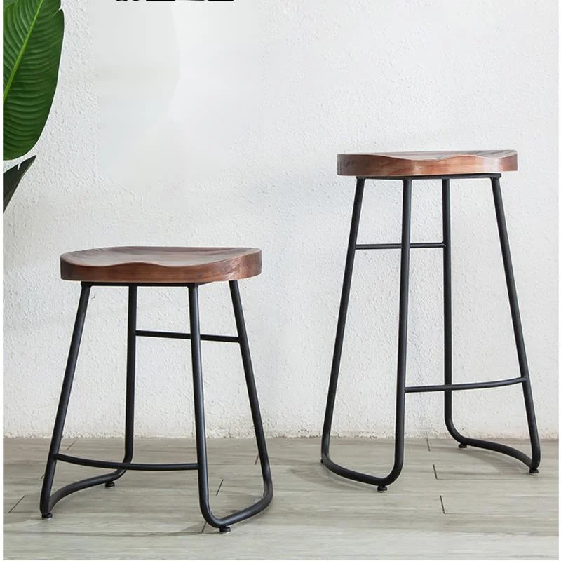 Home Bar Seating - Eenvoudige moderne ijzeren barstoelen, hoge barkruk