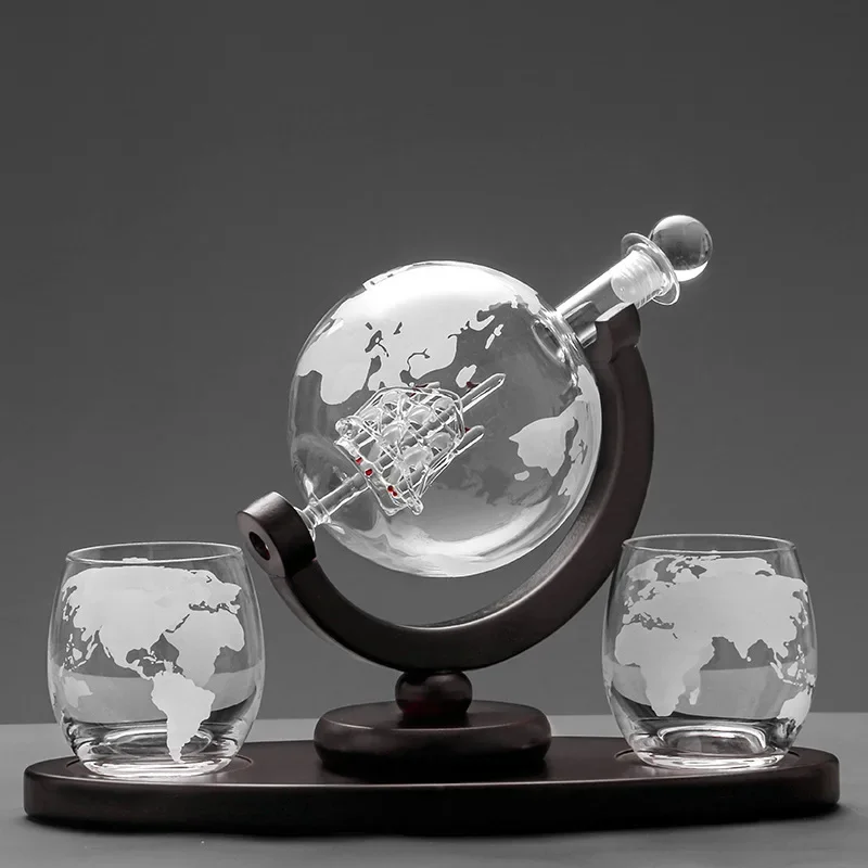 Decanter Globe Set - Whisky Glas Set Crystal Globe Drank