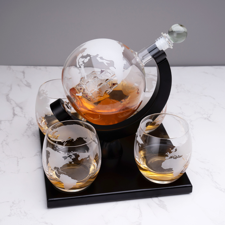 Decanter Globe Set - Fabrieksverkoop op maat gemaakte 850 ml