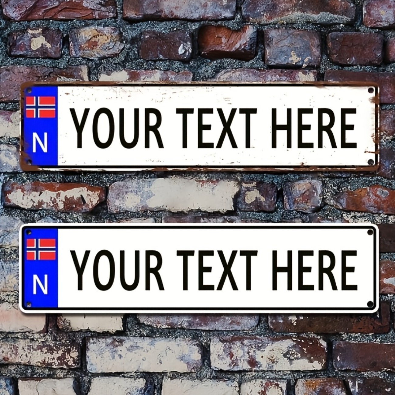 Home Bar Signs - Gepersonaliseerde aangepaste Noorse vintage metalen bord