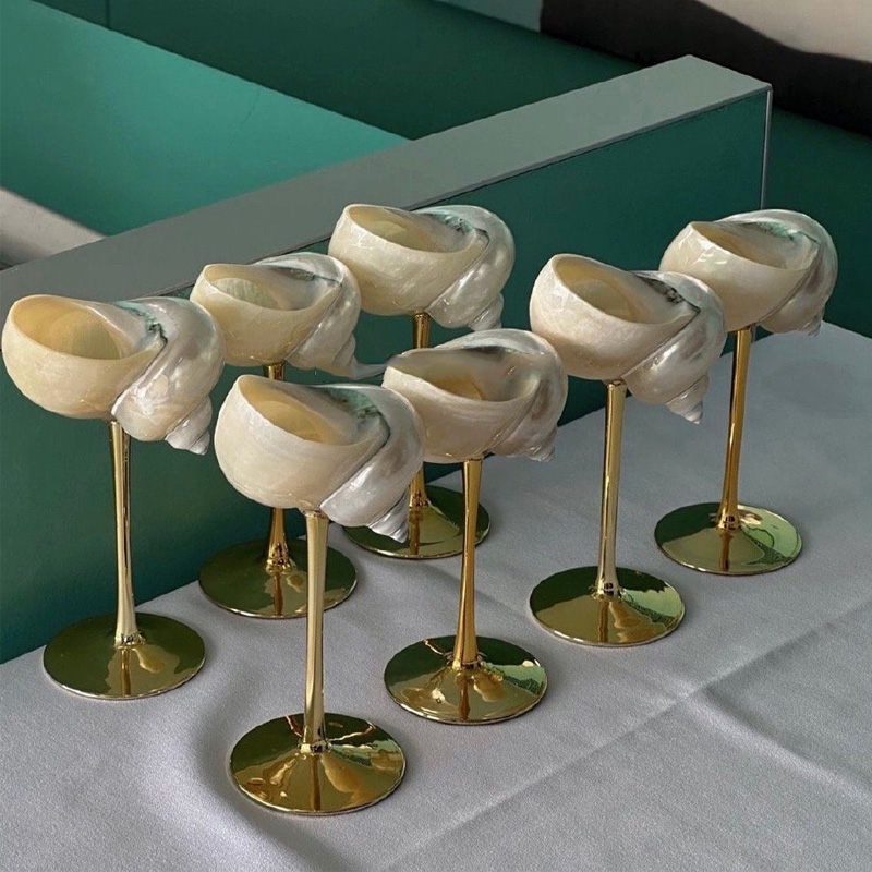 Home Bar And Cabinet - Natuurlijke Conch Wijnglas Bar en Restaurant