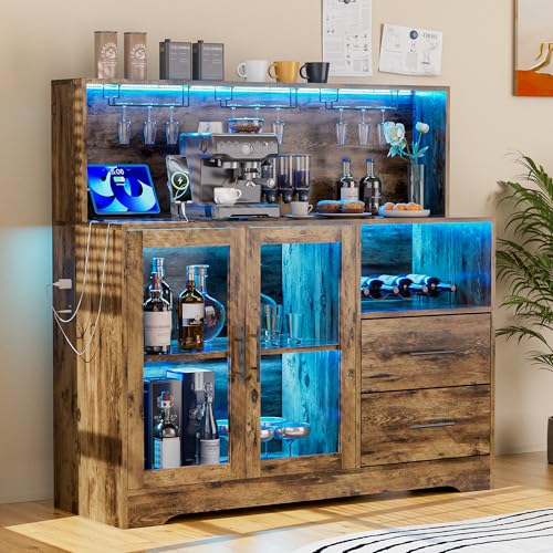 Home Bar And Cabinet - Home Bar Kast met Verstelbaar RGB
