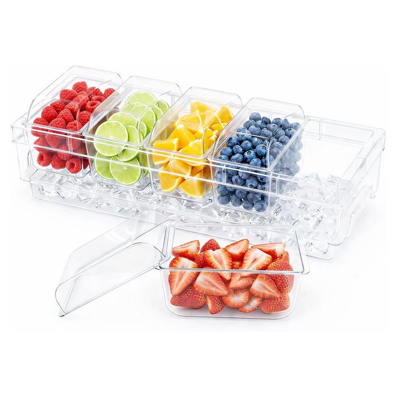 Garnish Tray Set - AB46 - Voor barbenodigdheden, gekoelde sausbakjes,
