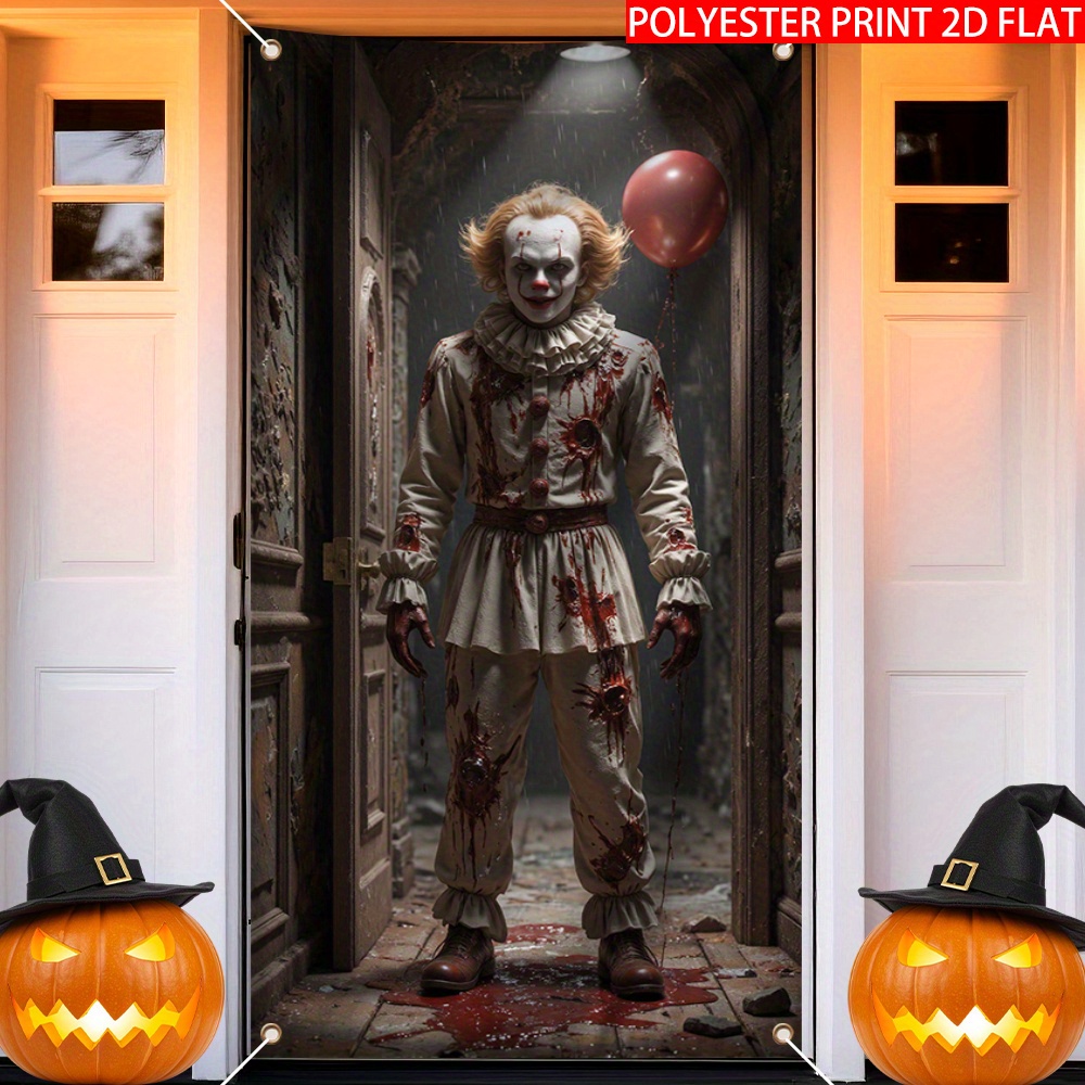 Home Bargains - 2D deurgordijn banner, 1-delig Halloween horror