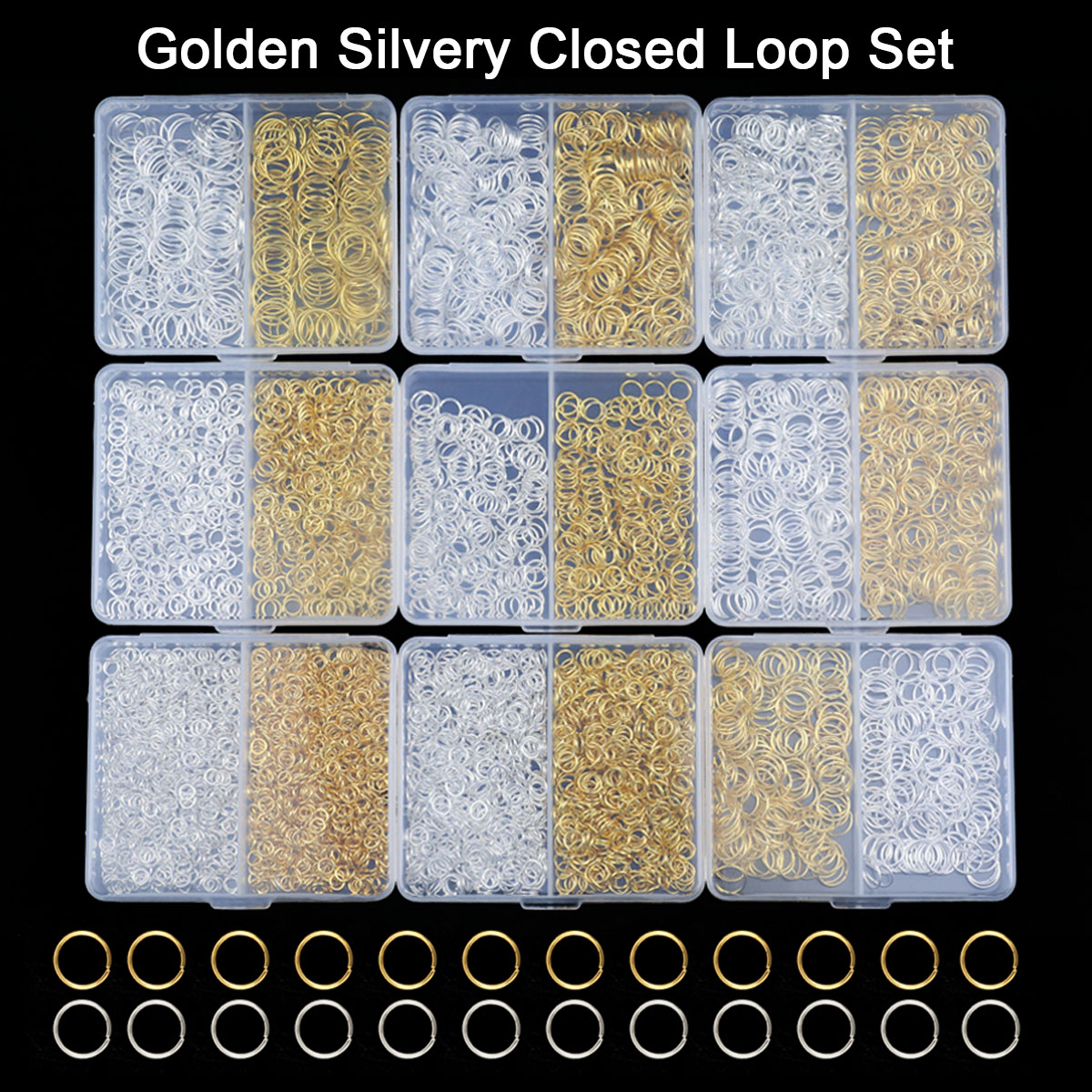 Bar Cart Gold - Doos 4/5/6/7/8/10Mm Goud Kleur Zilver Open