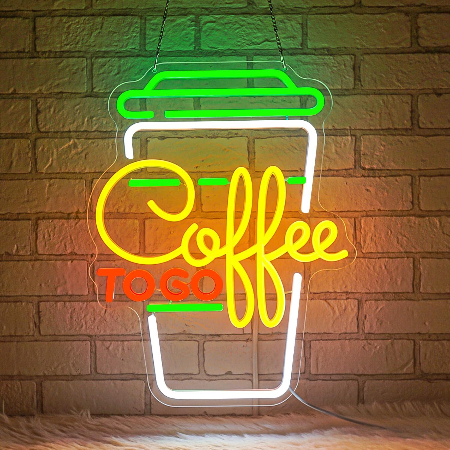 Home Bar And Coffee - Koffie Neon Sign USB dimbare LED-verlichting