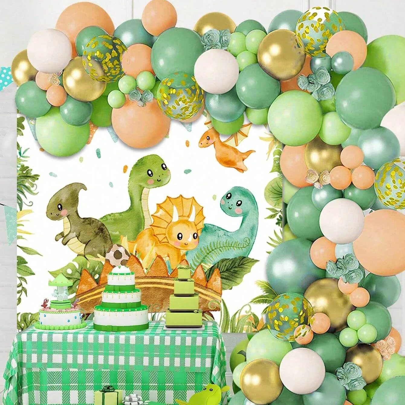 Home Bargains - Dinosaurus ballon set boog voor kinderverjaardag