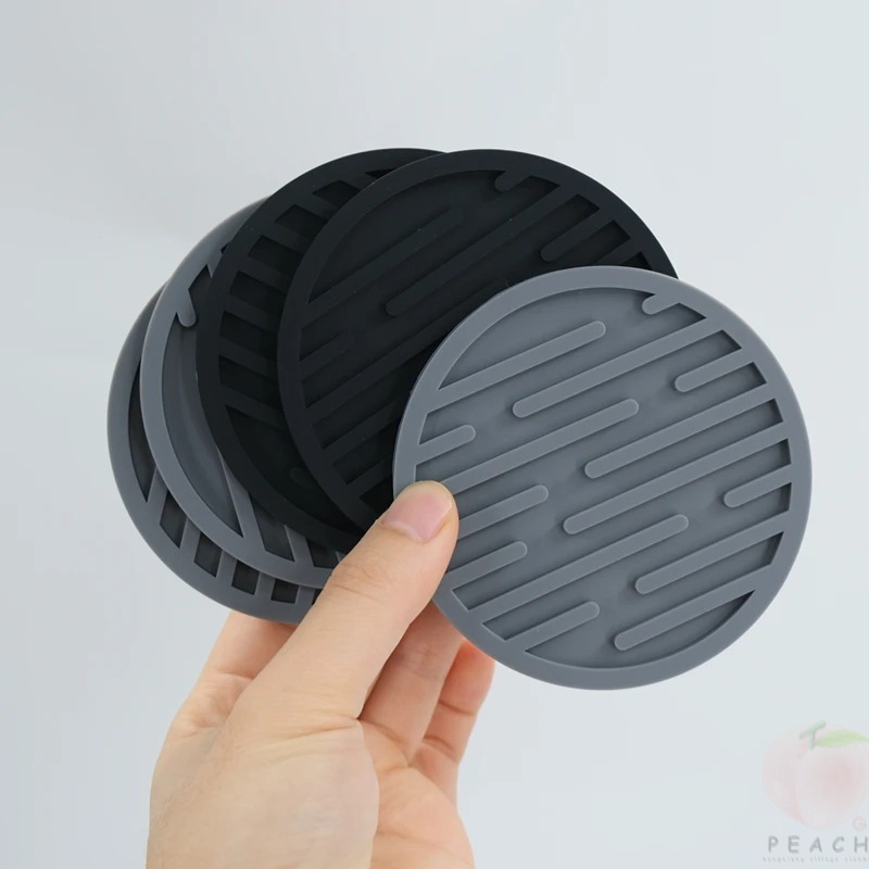 Bar Mat Rubber - 10 cm siliconen onderzetters ronde hittebestendige