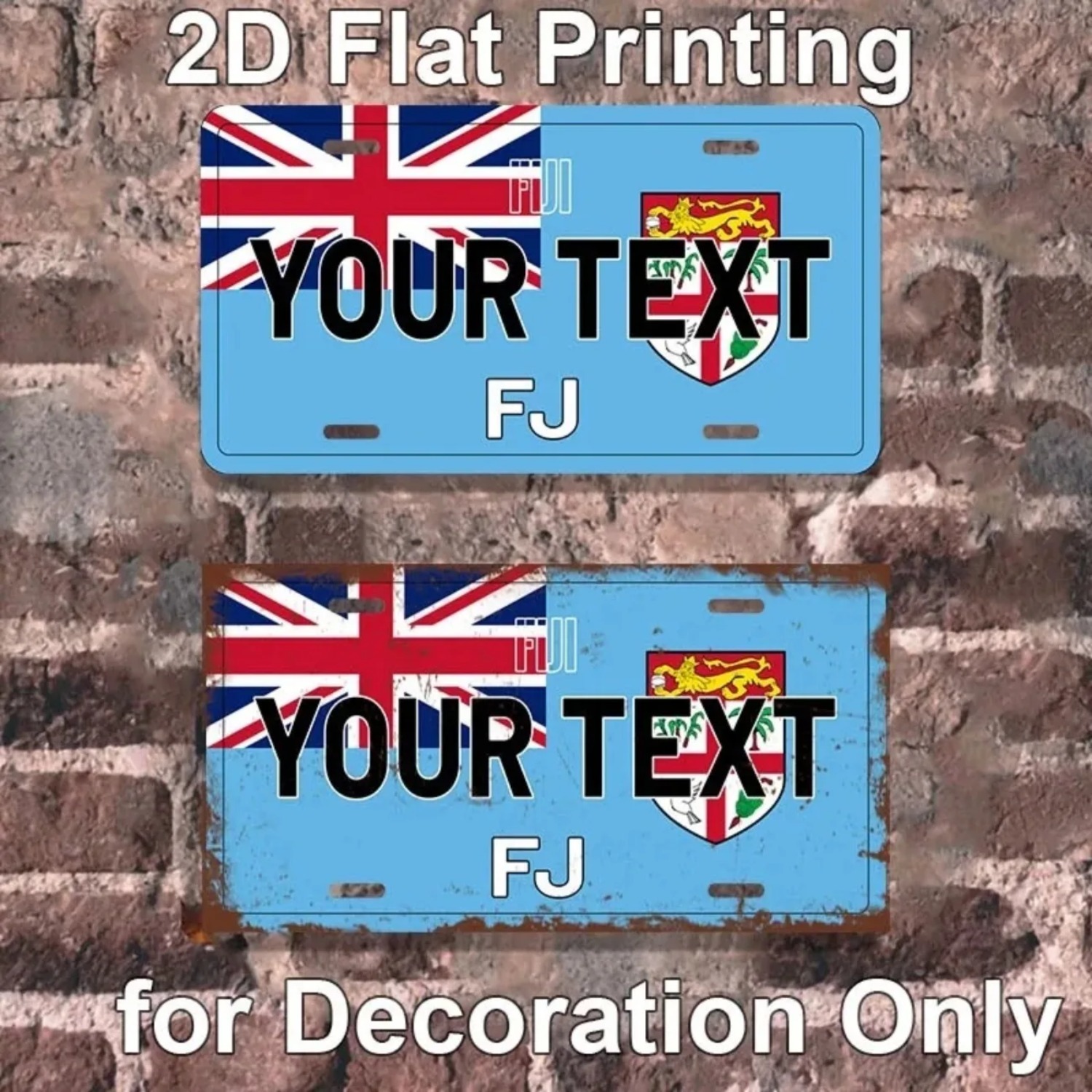 Home Bar Signs - Op maat gemaakte gepersonaliseerde Fiji aluminium