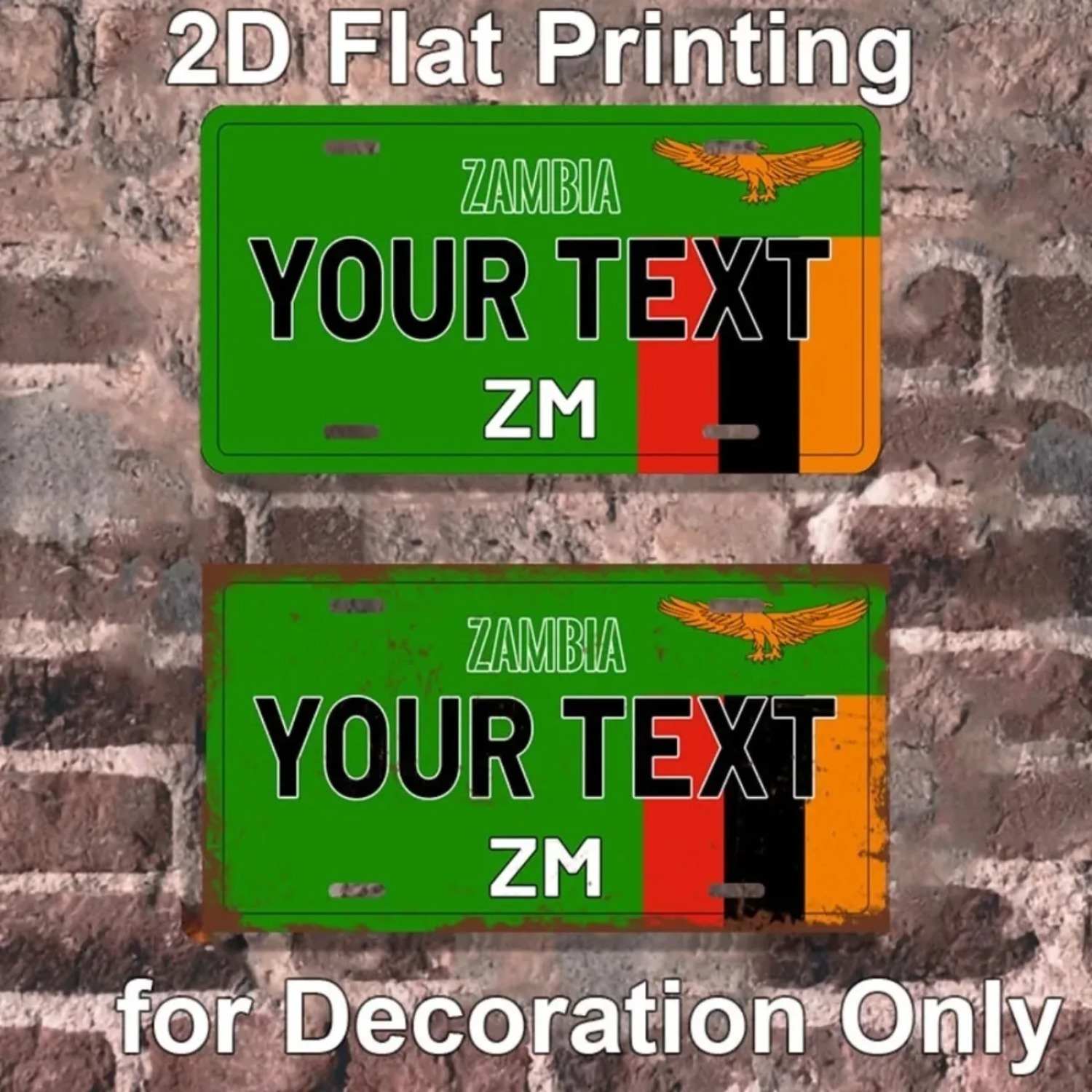 Home Bar Signs - Op maat gemaakte Zambia aluminium bord