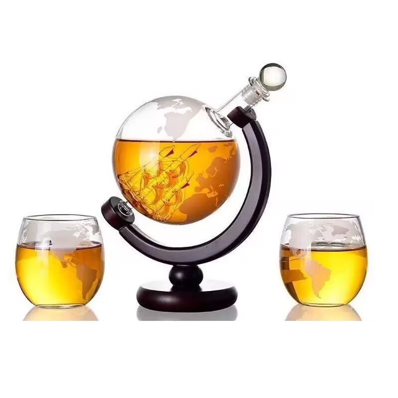 Decanter Globe Set - Creatieve Globe-karafset van 1 liter met