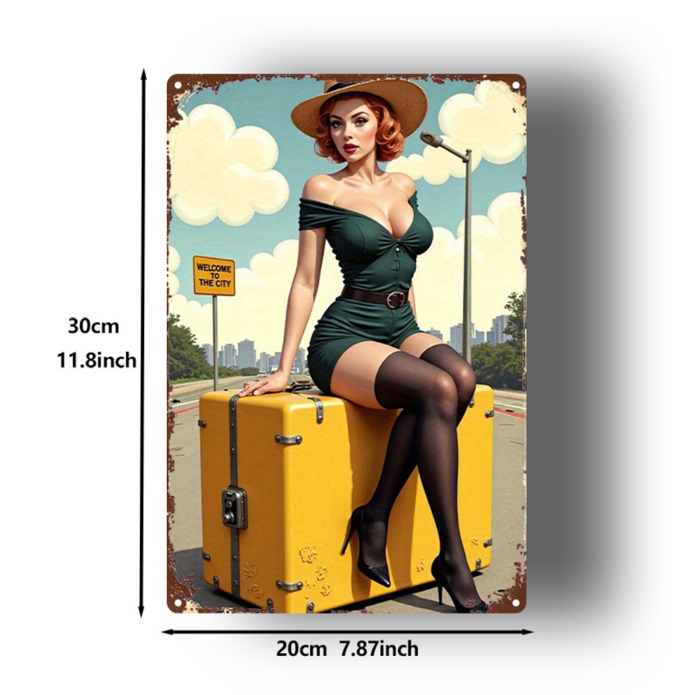 Vintage schoonheid met koffer  - Home Bar And Kitchen recensie en prijs