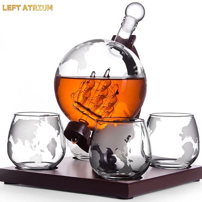 Glazen globevormige karaf, whi - Decanter Globe Set recensie en prijs