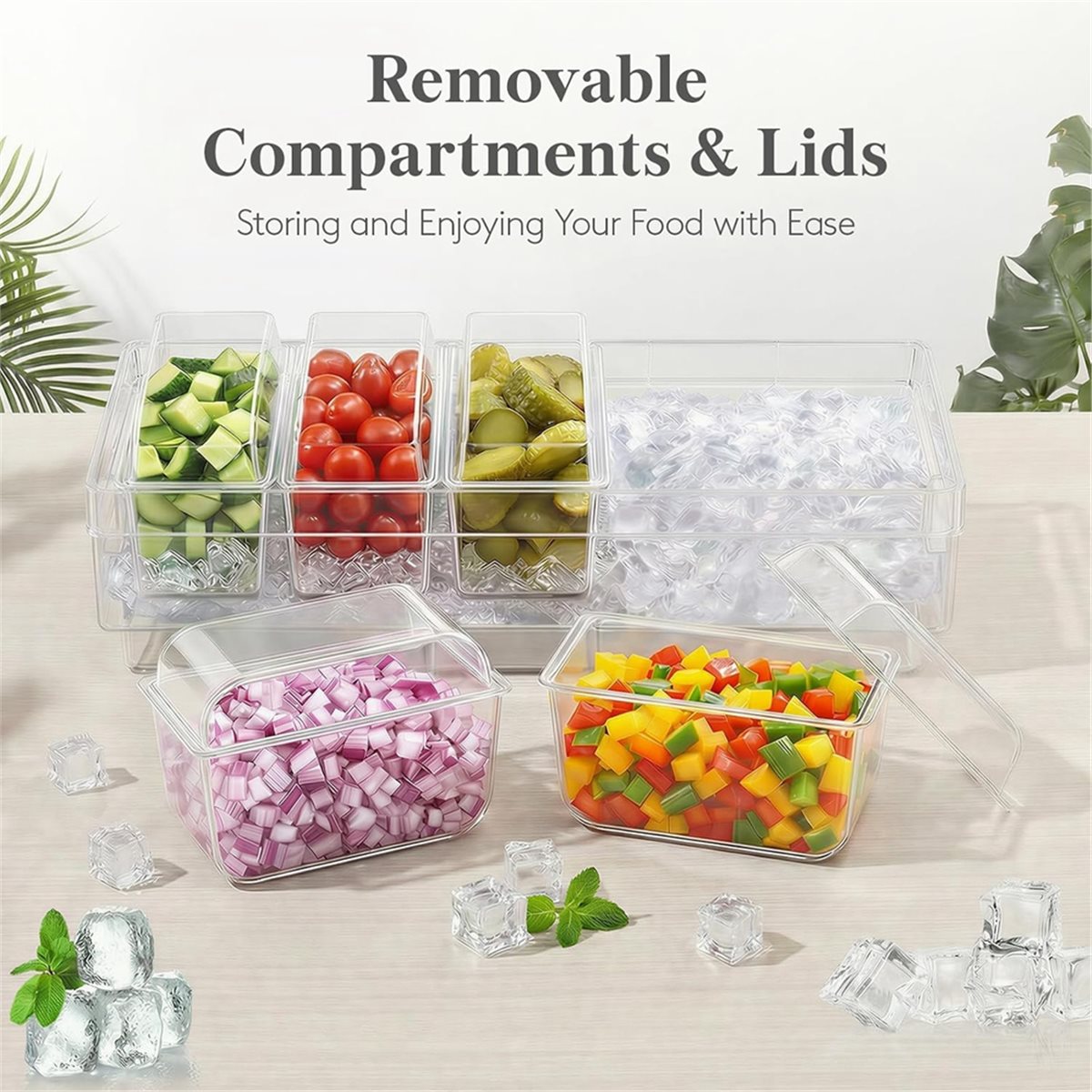 Geïsoleerde sausbakjes, taco-b - Garnish Tray Set recensie en prijs