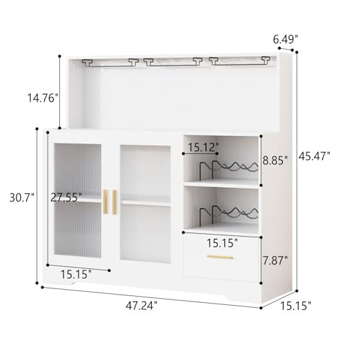 Wijnbar Kast met LED Verlichti - Home Bar And Cabinet recensie en prijs