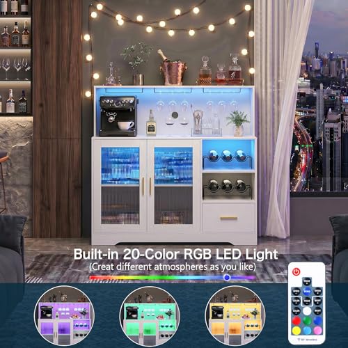 Wijnbar Kast met LED Verlichti - Home Bar And Cabinet recensie en prijs