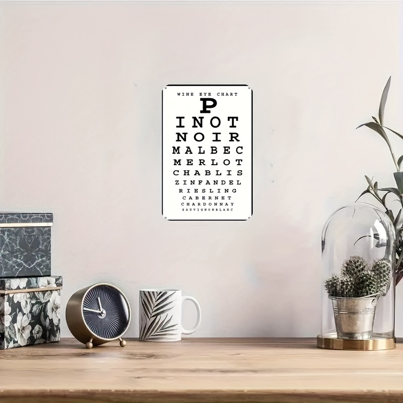 Vintage Wine Eye Chart metalen - Home Bar And Kitchen recensie en prijs
