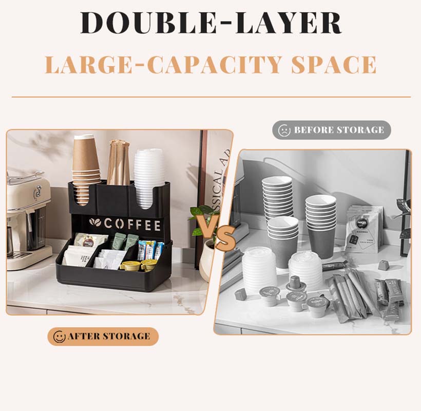 2-laags koffie-station organiz - Home Bar Setup recensie en prijs