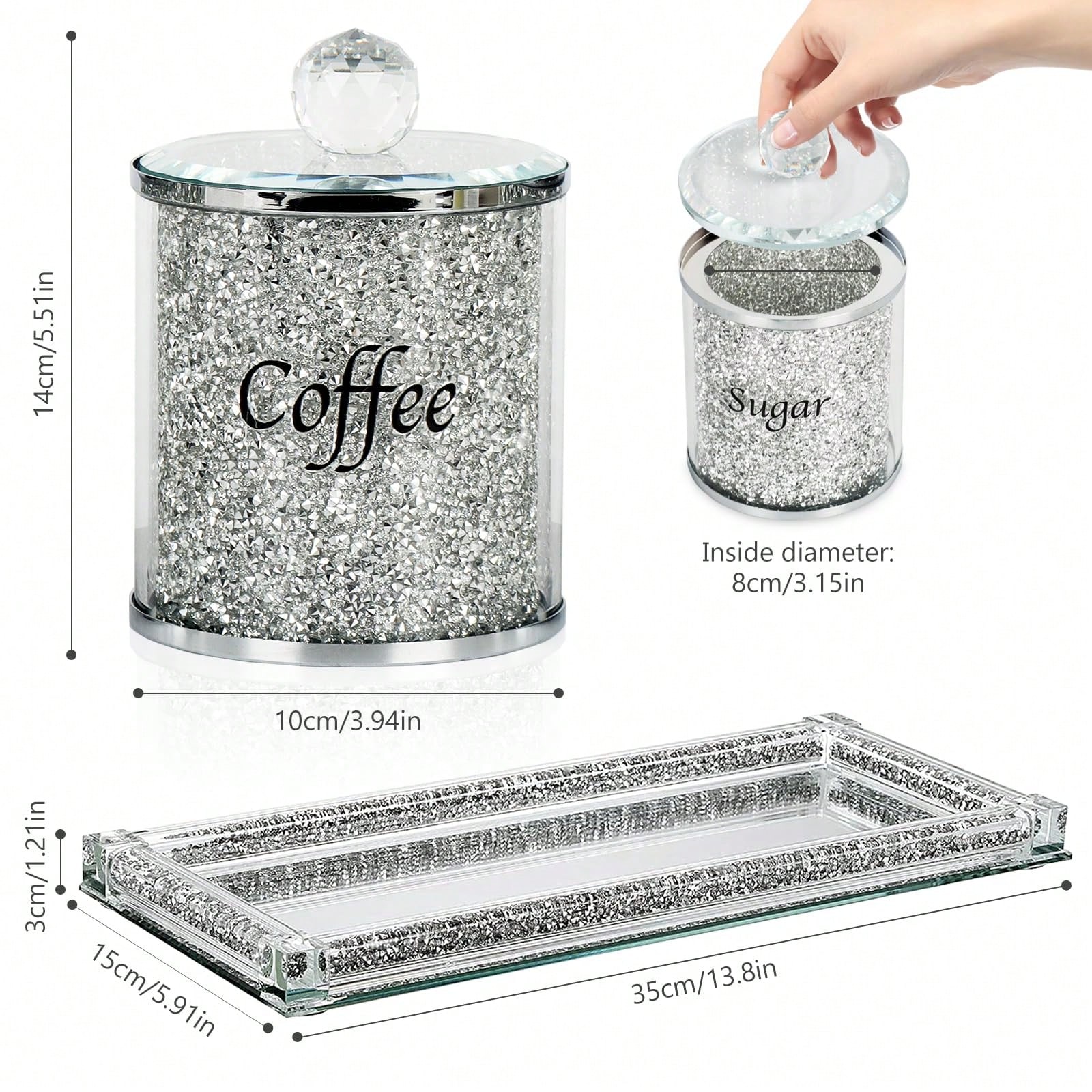Koffie Suiker Thee Blikjesset  - Home Bar Set recensie en prijs