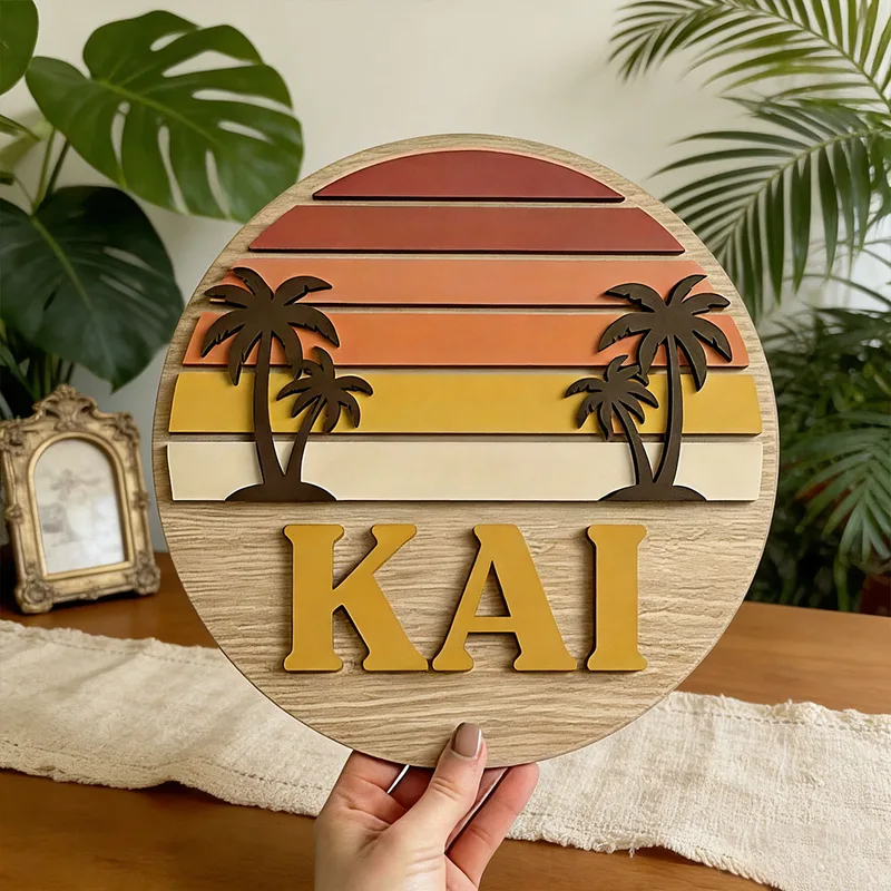 Aanpasbaar rond vintage strand - Home Bar Signs recensie en prijs